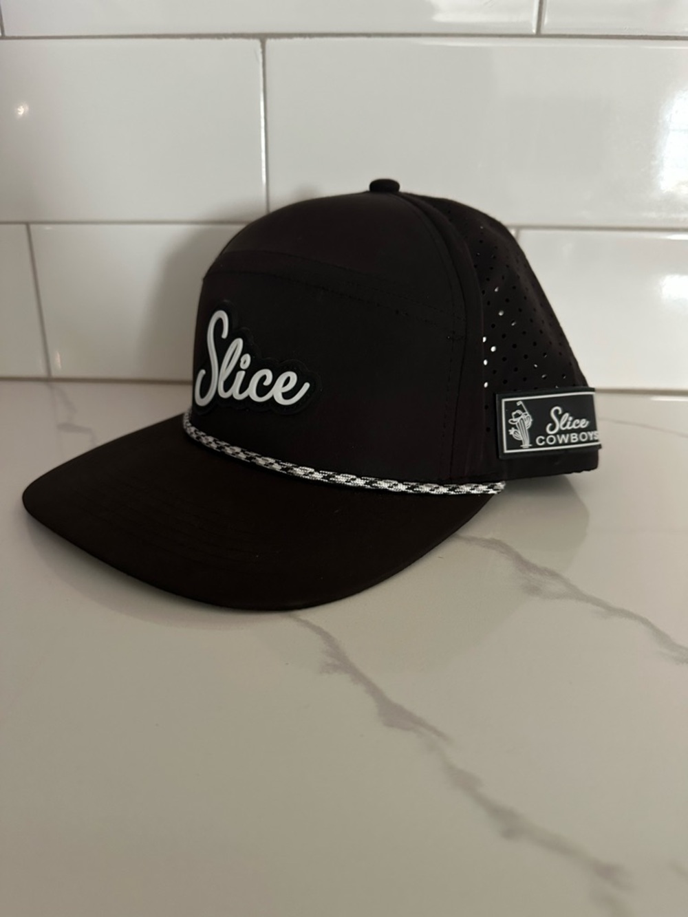 Cowboys Black Men's Rope-Trim Snapback Hat